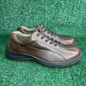 ECCO Walkathon Woman’s Brown Leather Oxfords Walking Shoes Size 10-10.5